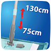 Швабра для уборки деликатных поверхностей с телескопической ручкой Hausmann FLOOR WIPER